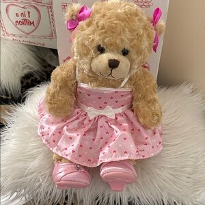 Pink Heart Dress Teddy Bear (Build A Bear)